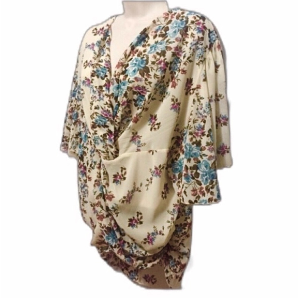 C.O.C. Dolman Sleeve Floral Blouse